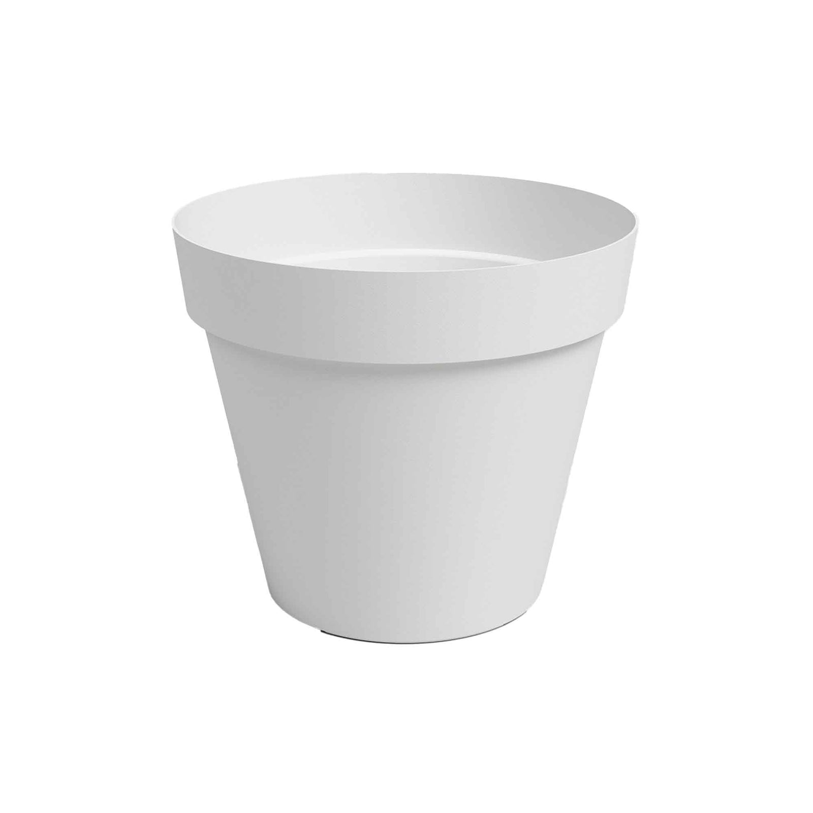 Jardinière ronde en plastique, 16" (blanc)