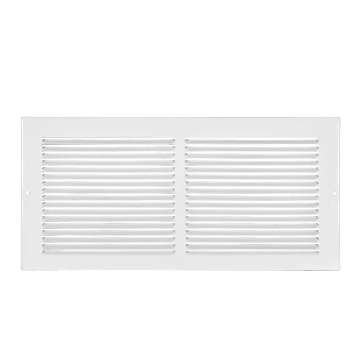 Grille d'aération murale en acier peint en blanc, 30'' x 12''