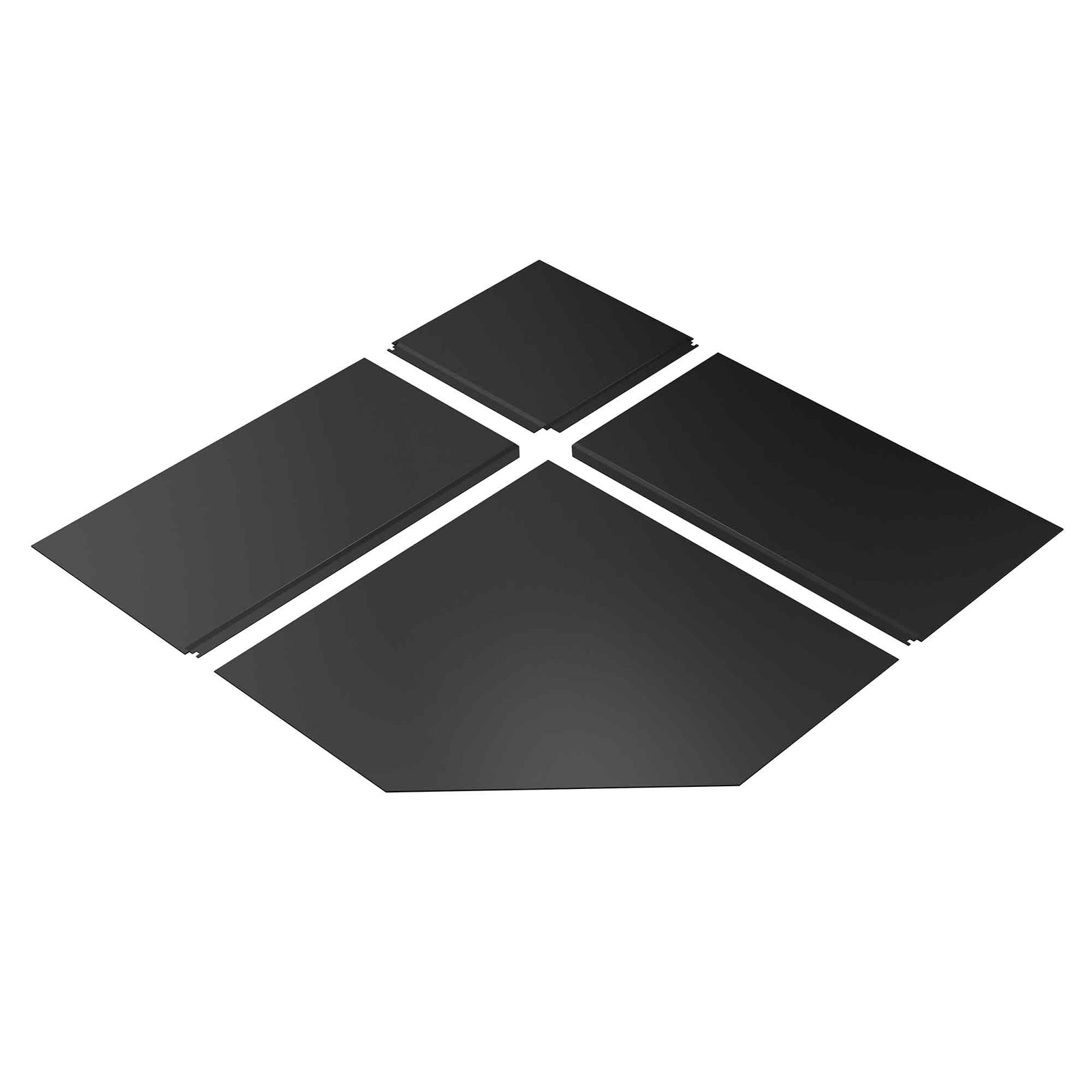 Protection de plancher pour coin en acier noir, 60"