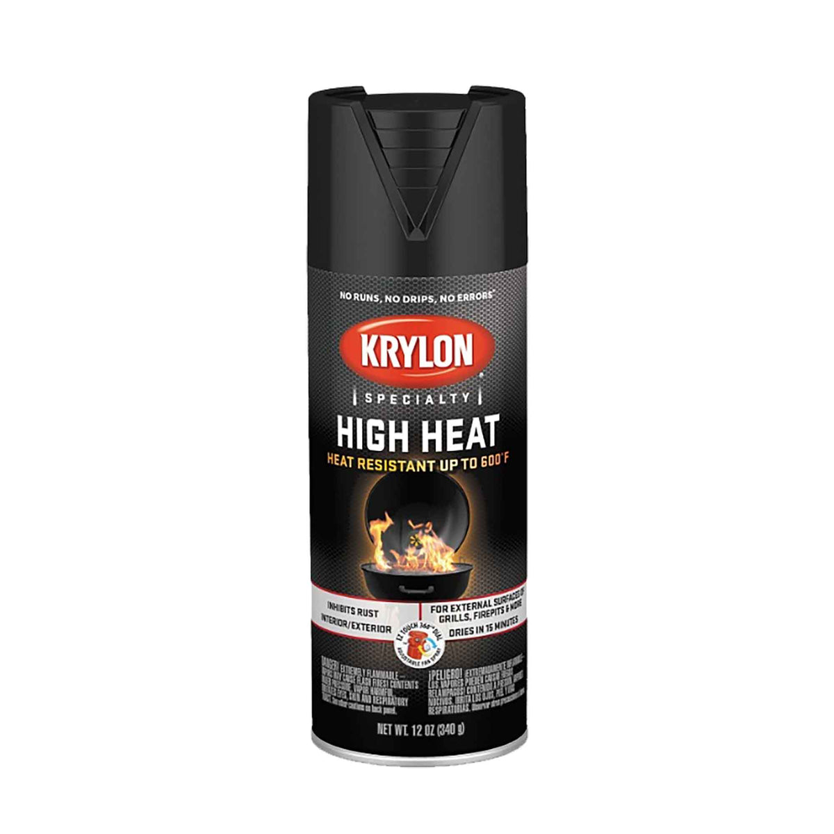 Peinture noire haute température pour barbecue et poêle, 340 g