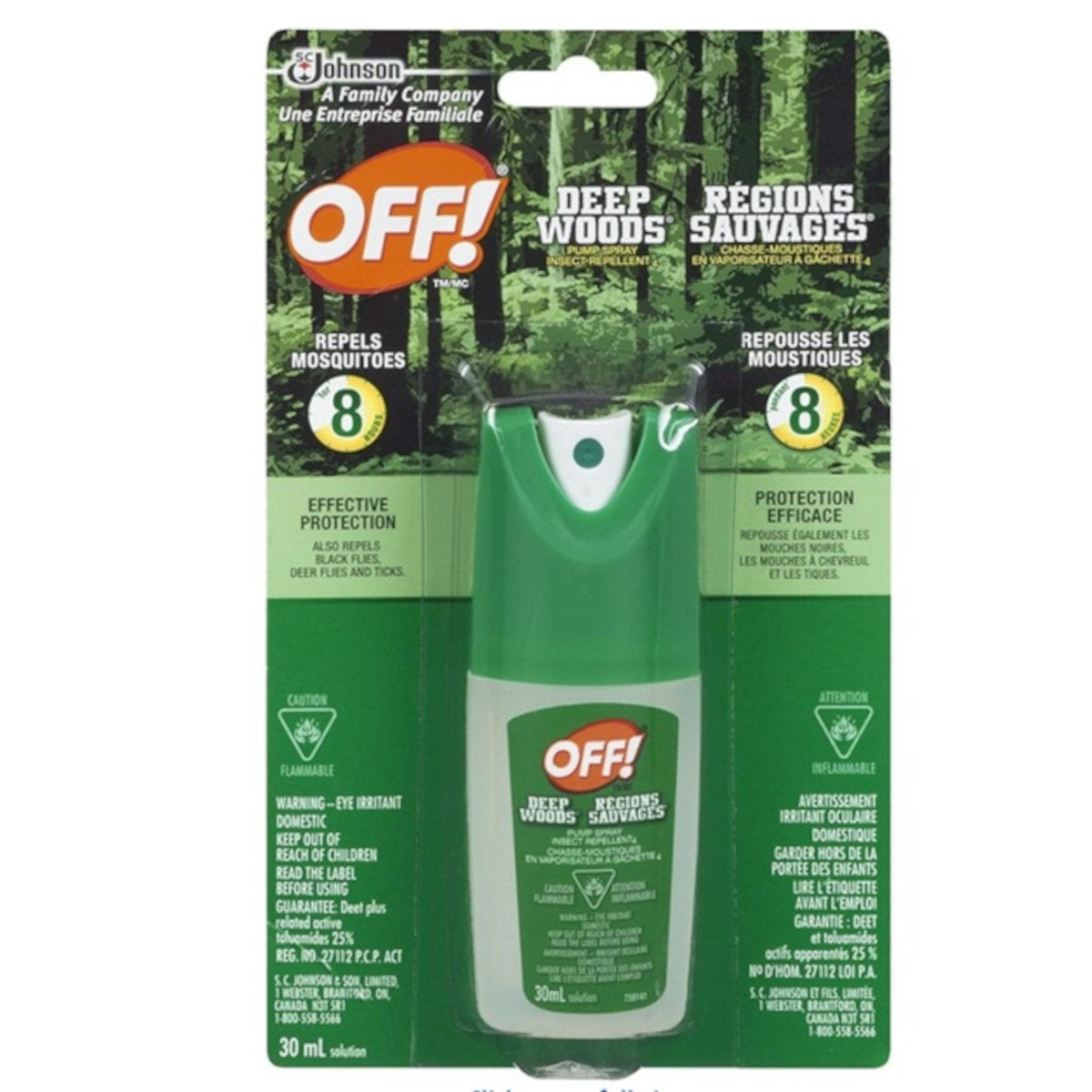 Liquide répulsif anti-insectes pour sportifs en forêt profonde