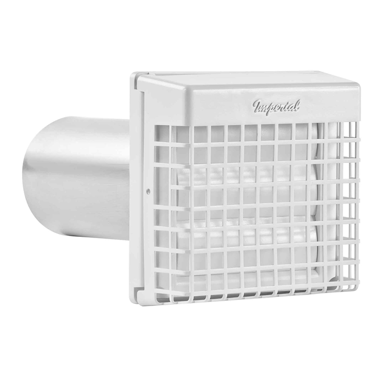 Évent de ventilation avec grille, 4' (blanc)