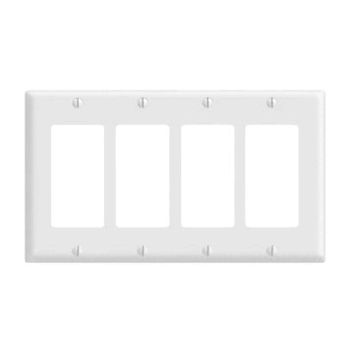 Plaque murale Decora pour 4 dispositifs, blanc