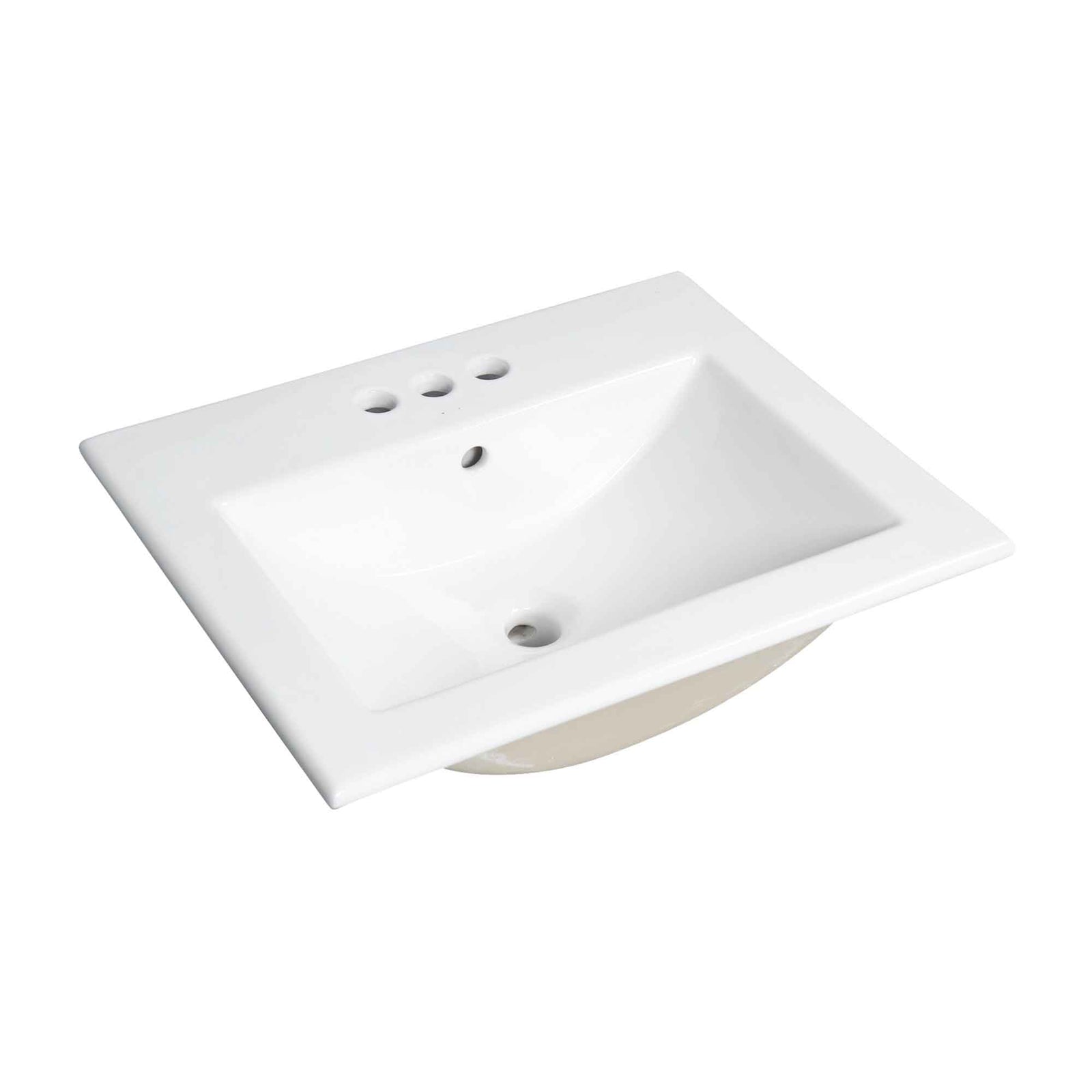 Lavabo rectangulaire à encastré, 21,65" x 17,32" x 7,16"