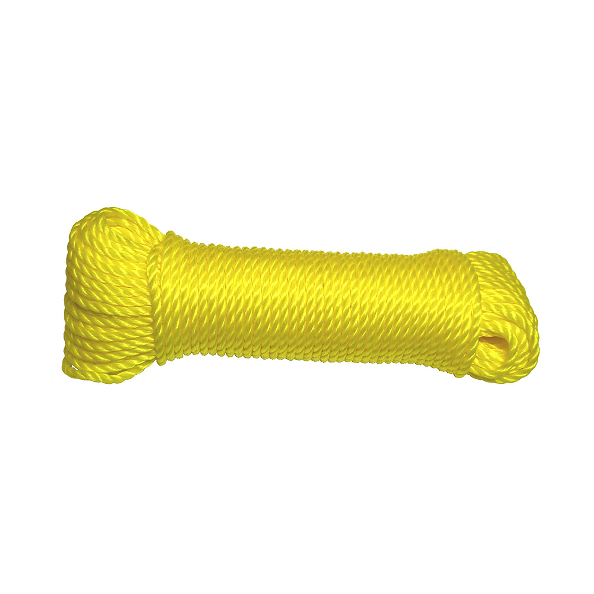 Corde de polypropylène torsadée de 1/4'', jaune - 100'