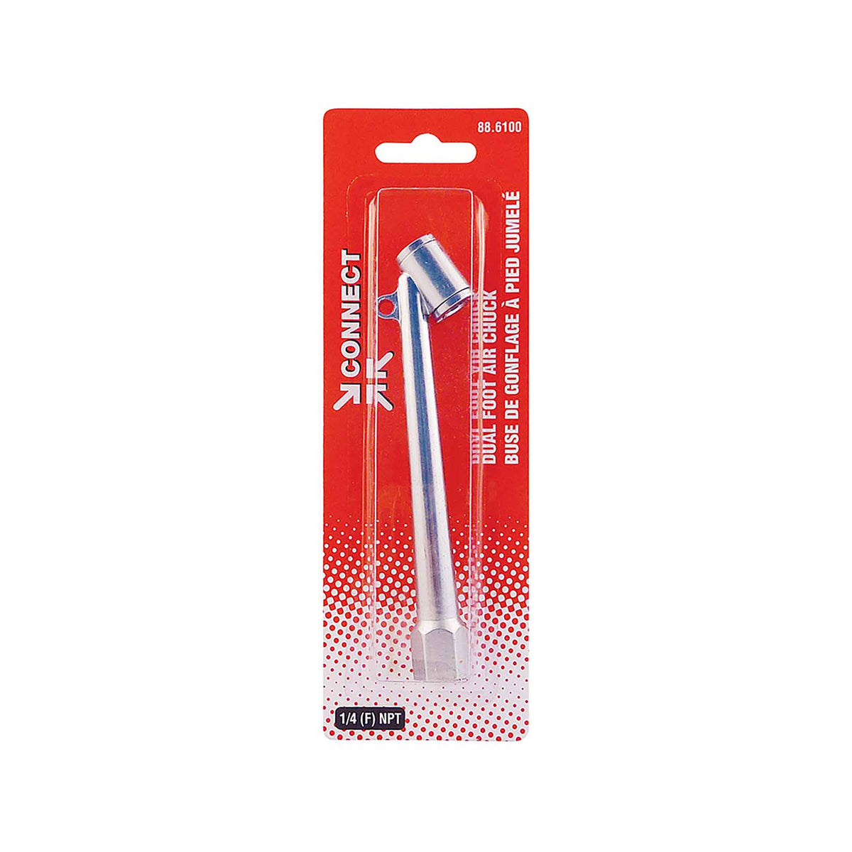 Buse de gonflage à pied jumelé de 15 cm, 1/4 (F) NPT