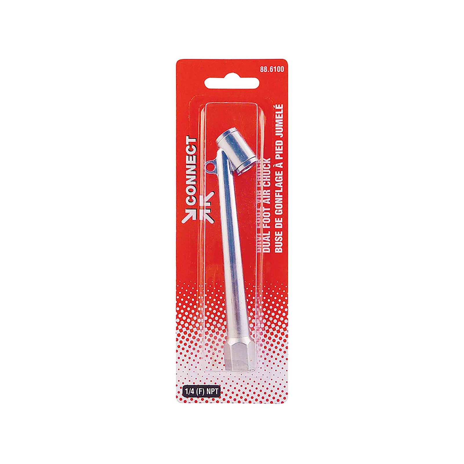 Buse de gonflage à pied jumelé de 15 cm, 1/4 (F) NPT