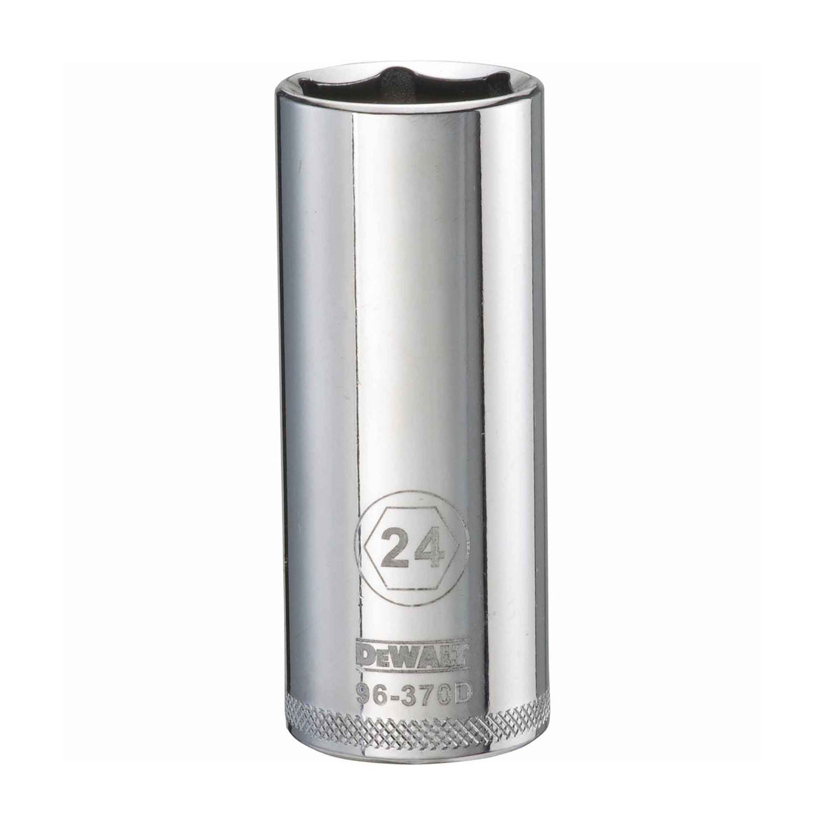 Douille standard profonde à entraînement carré de 1/2" avec 6 pointes, 24 mm