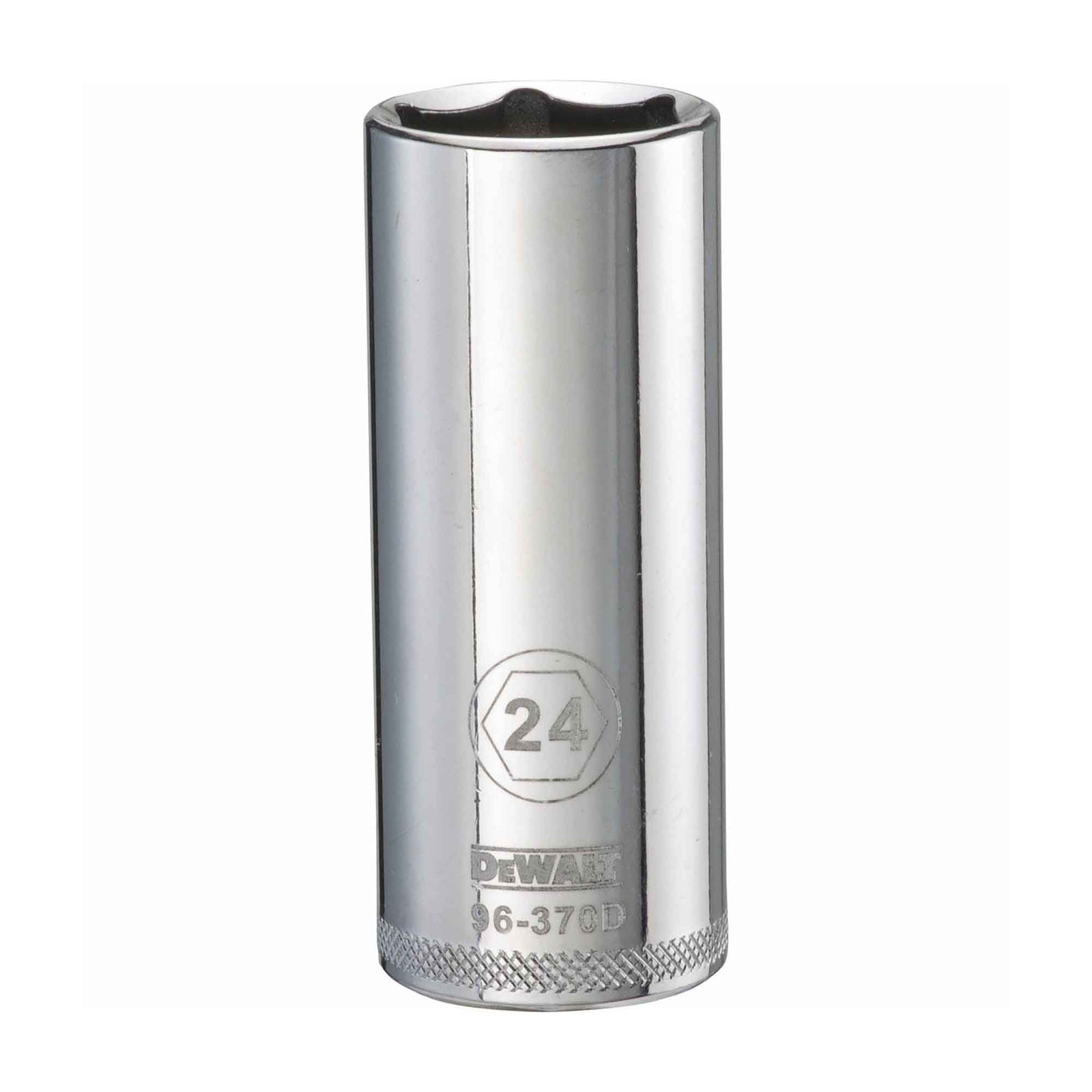 Douille standard profonde à entraînement carré de 1/2" avec 6 pointes, 24 mm