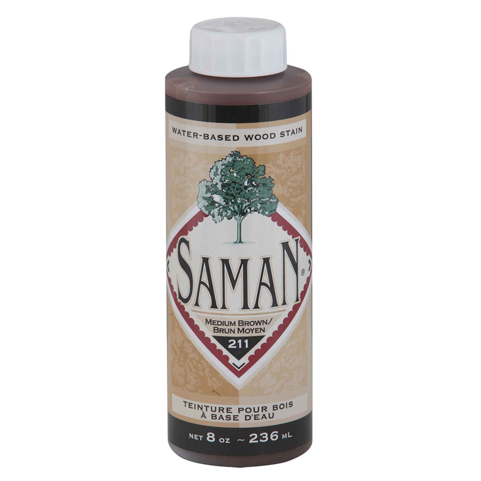 Teinture pour bois à base d'eau Brun Moyen, 236 ml               