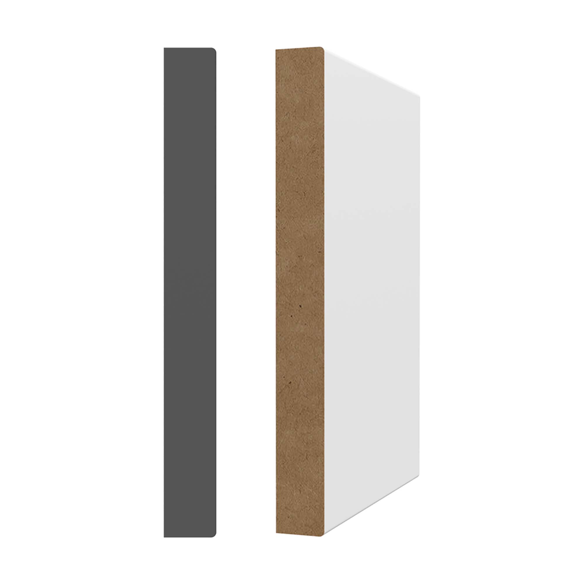 Plinthe en MDF avec apprêt blanc 5/8''x5-1/2''x8'  