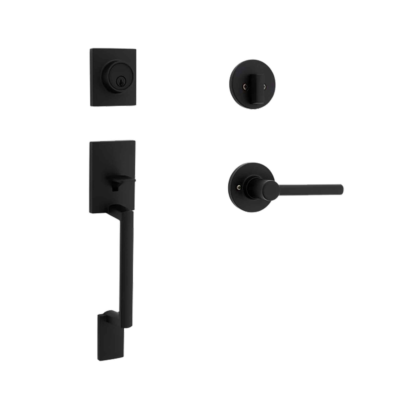 Clenche d’entrée Branton Reminy, noir mat 