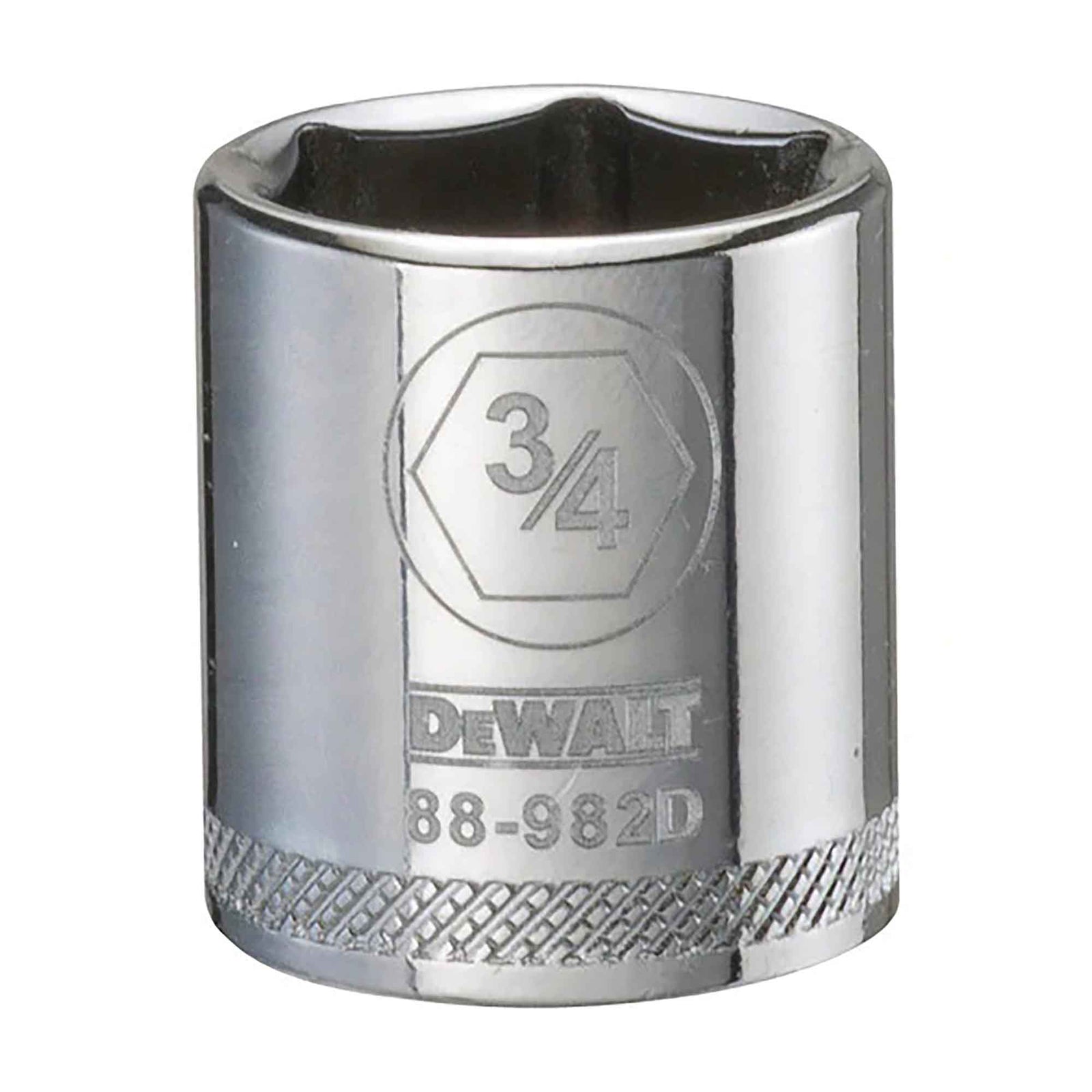 Douille standard courte à entraînement carré de 3/8" avec 6 pointes, 3/4"