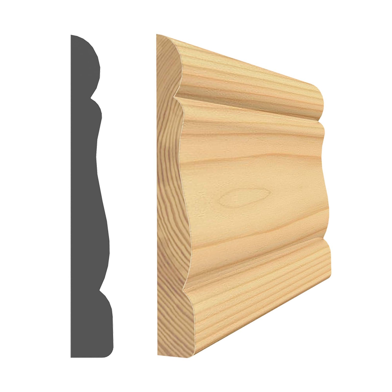 Cadrage en pin jointé 3/8'' x 2-1/2'' x 7'