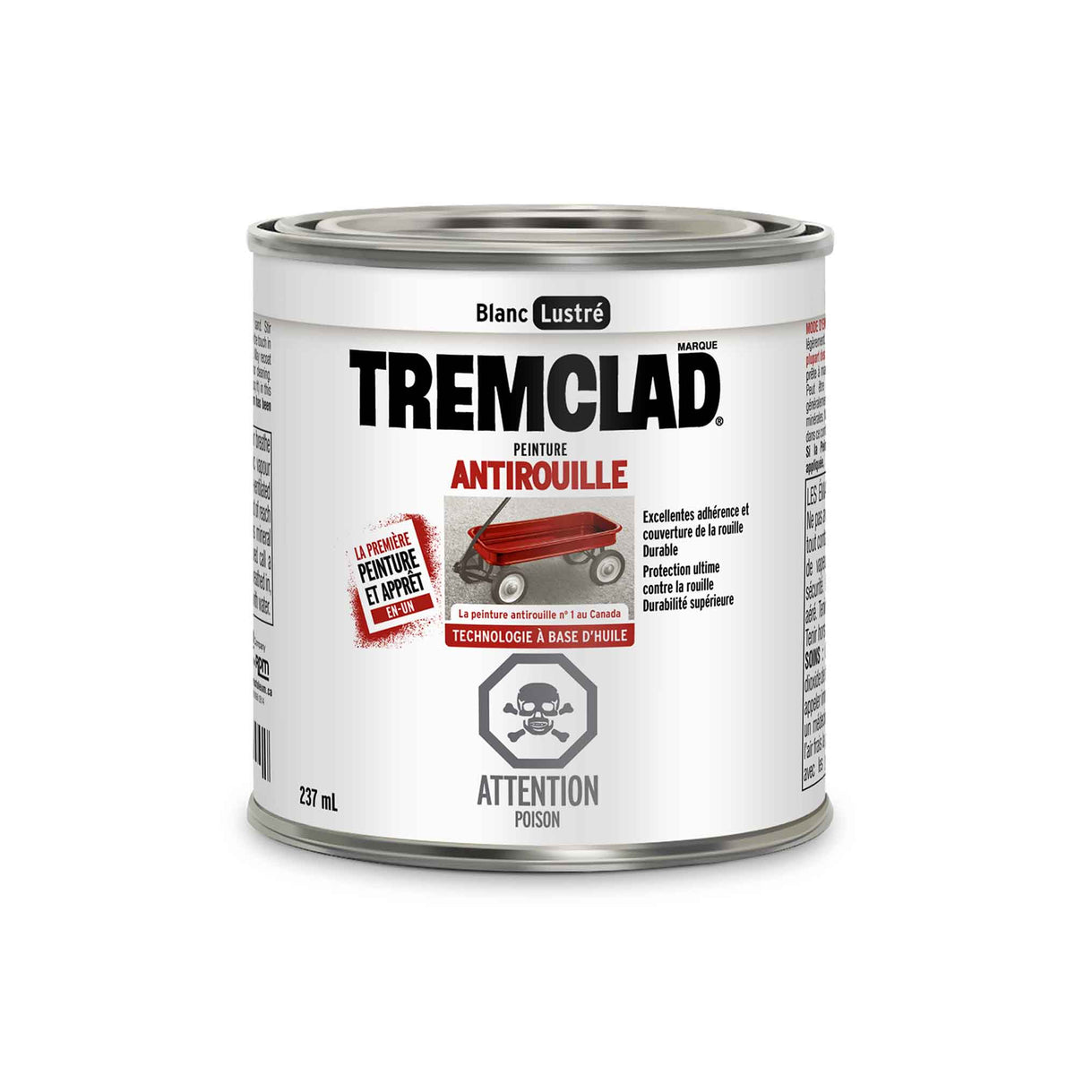 Tremclad peinture antirouille à base d&#39;huile blanc lustré, 237 ml