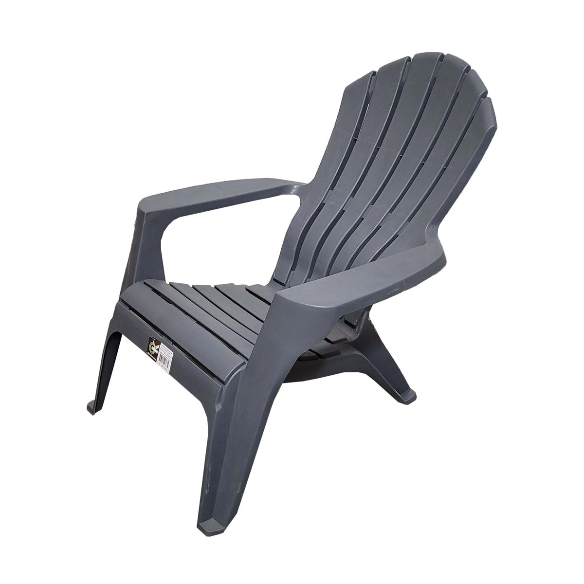 Chaise Adirondack empilable en résine, grise