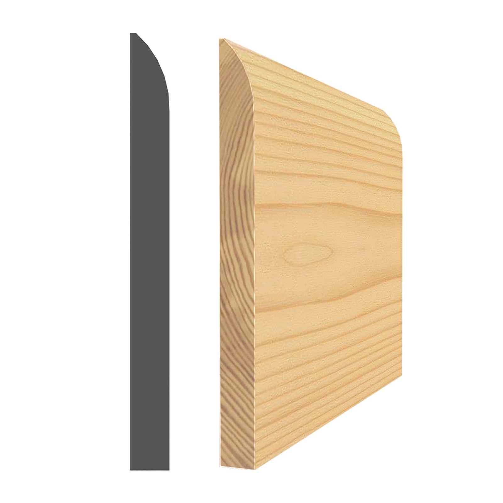 Plinthe en pin jointé 5/16'' x 3-1/8'' x 8'