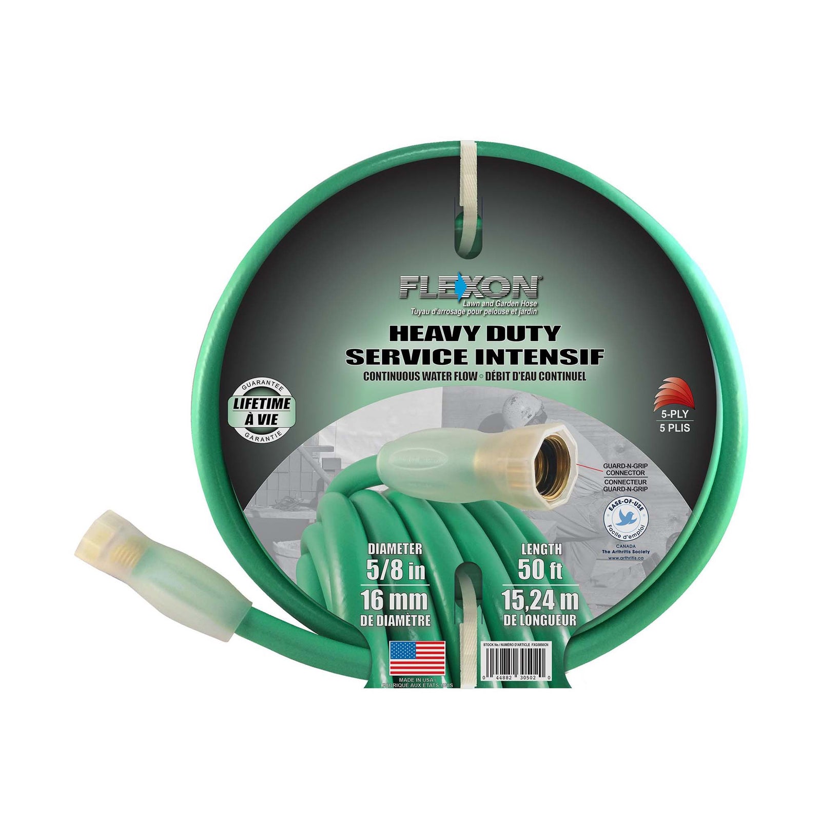 Boyau d'arrosage pour travaux intenses, 5/8'' x 50'