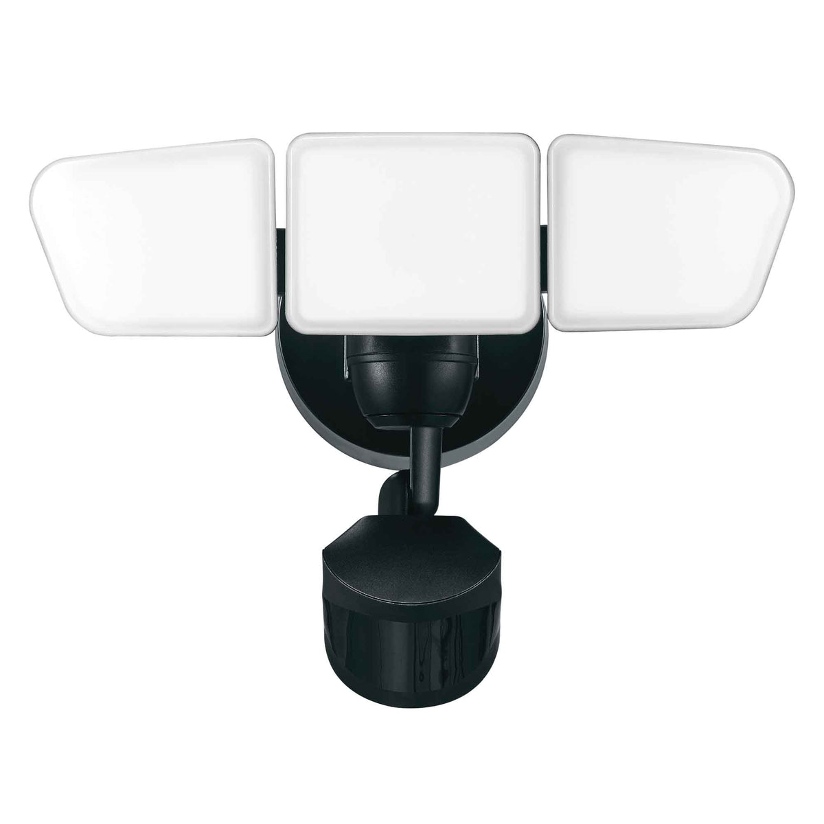 Luminaire de sécurité DEL câblé à 3 lumières avec détecteur de mouvement 240° ColorSelect, noir