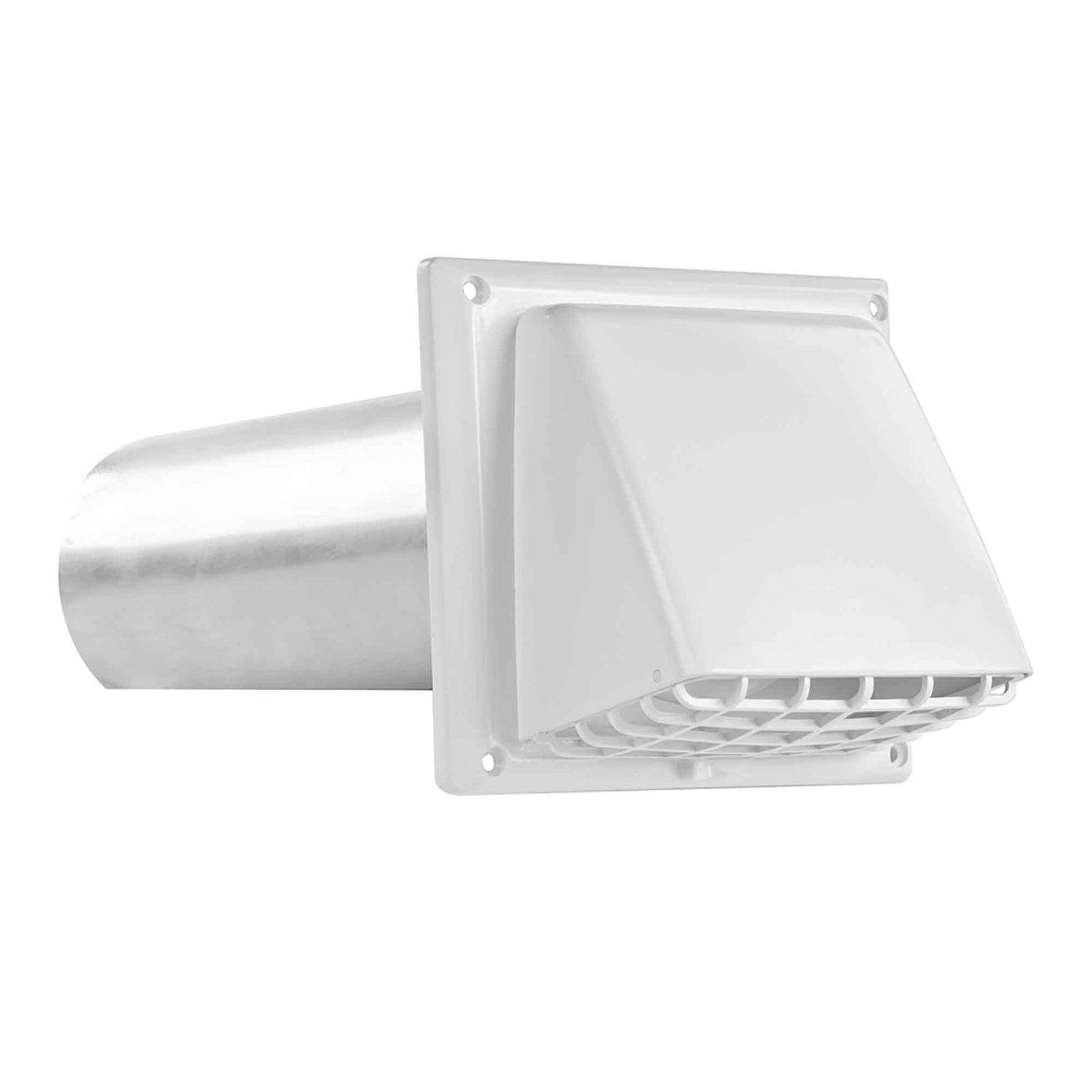 Évent de ventilation avec grille, 4'' (blanc)
