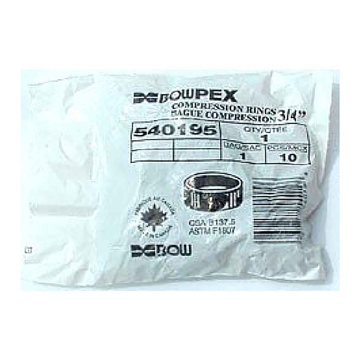 Bagues de compression PEX en cuivre de 3/4&quot;, 10 unités