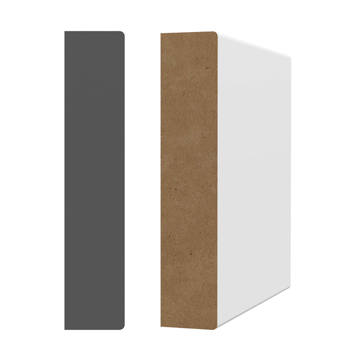 Moulure rectangulaire en MDF avec apprêt blanc, 3/4&quot; x 3-1/2&quot; x 8&#39; 