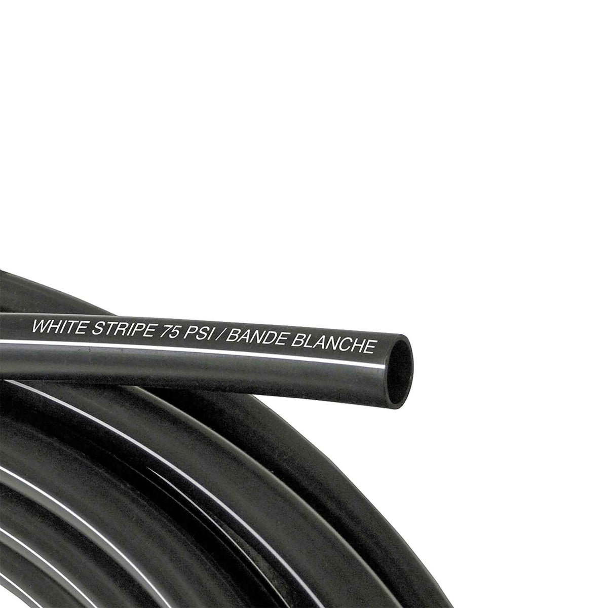 Tuyau STD en polyéthylène noir avec bande blanche, 3/4" x 2 500'