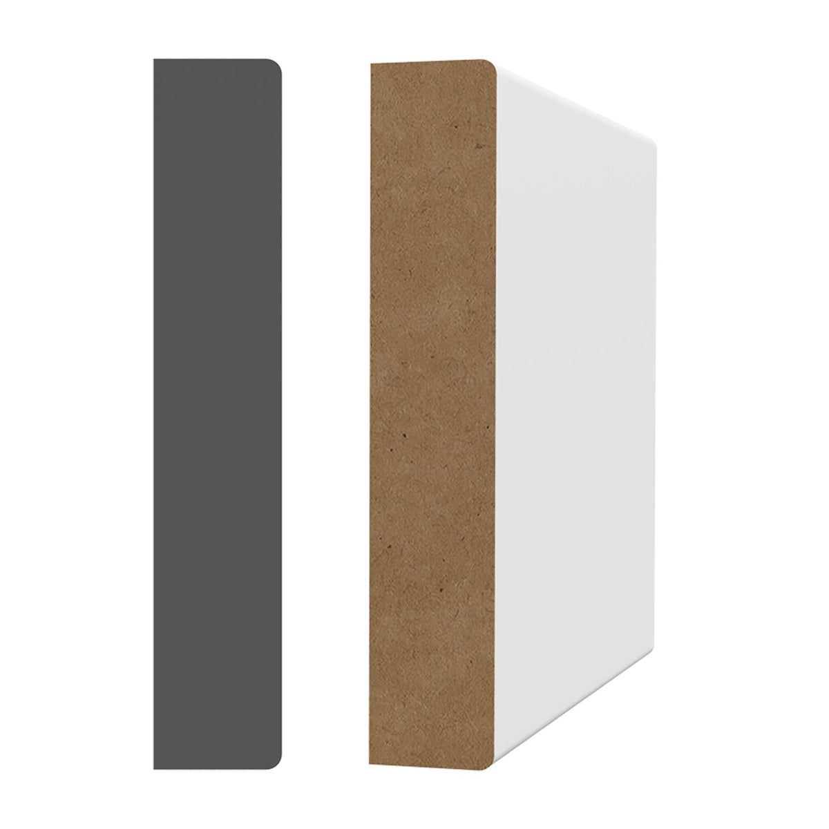 Cadrage en MDF avec apprêt blanc 1/2'' x 2-3/4'' x 7'-1''