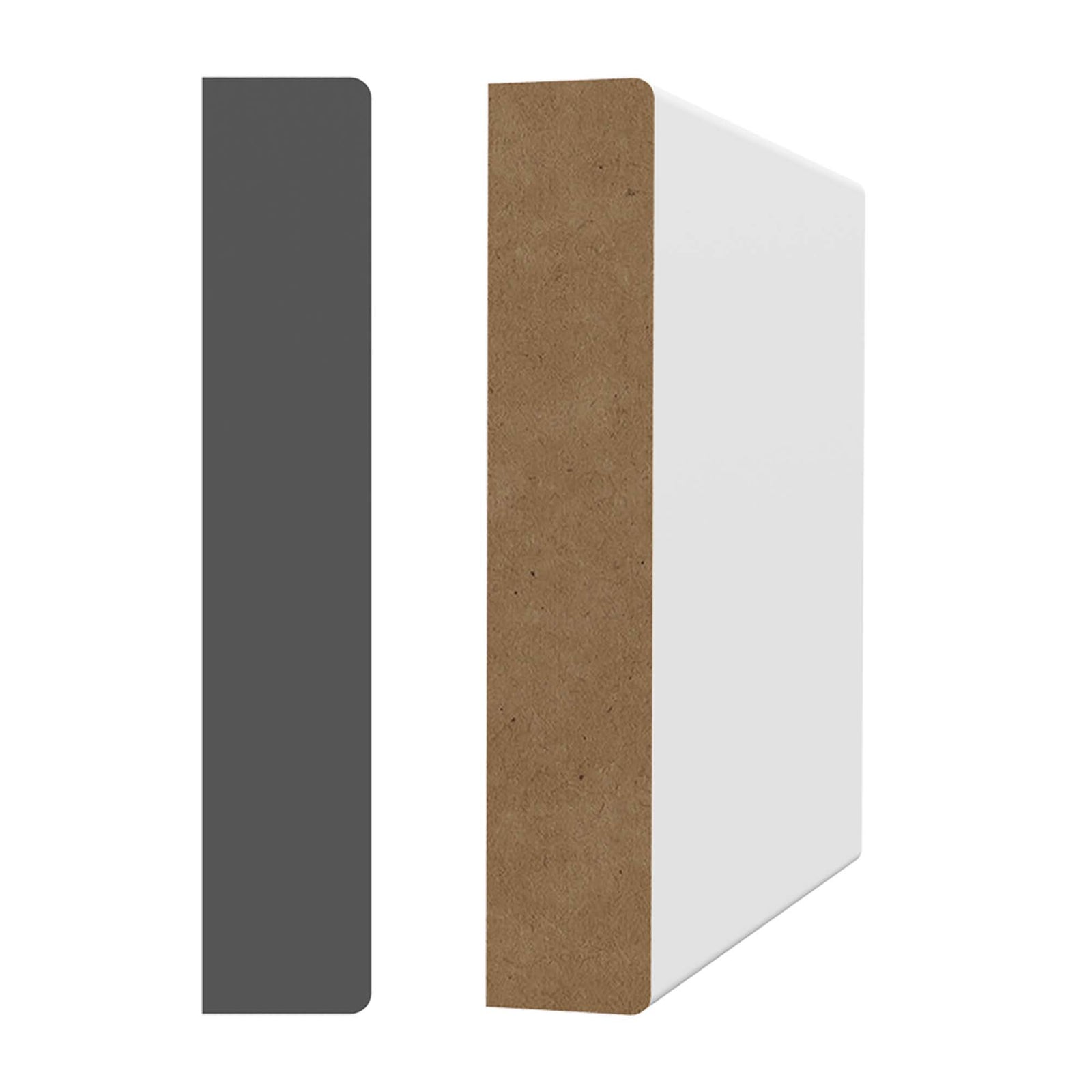 Cadrage en MDF avec apprêt blanc 1/2'' x 2-3/4'' x 7'-1''