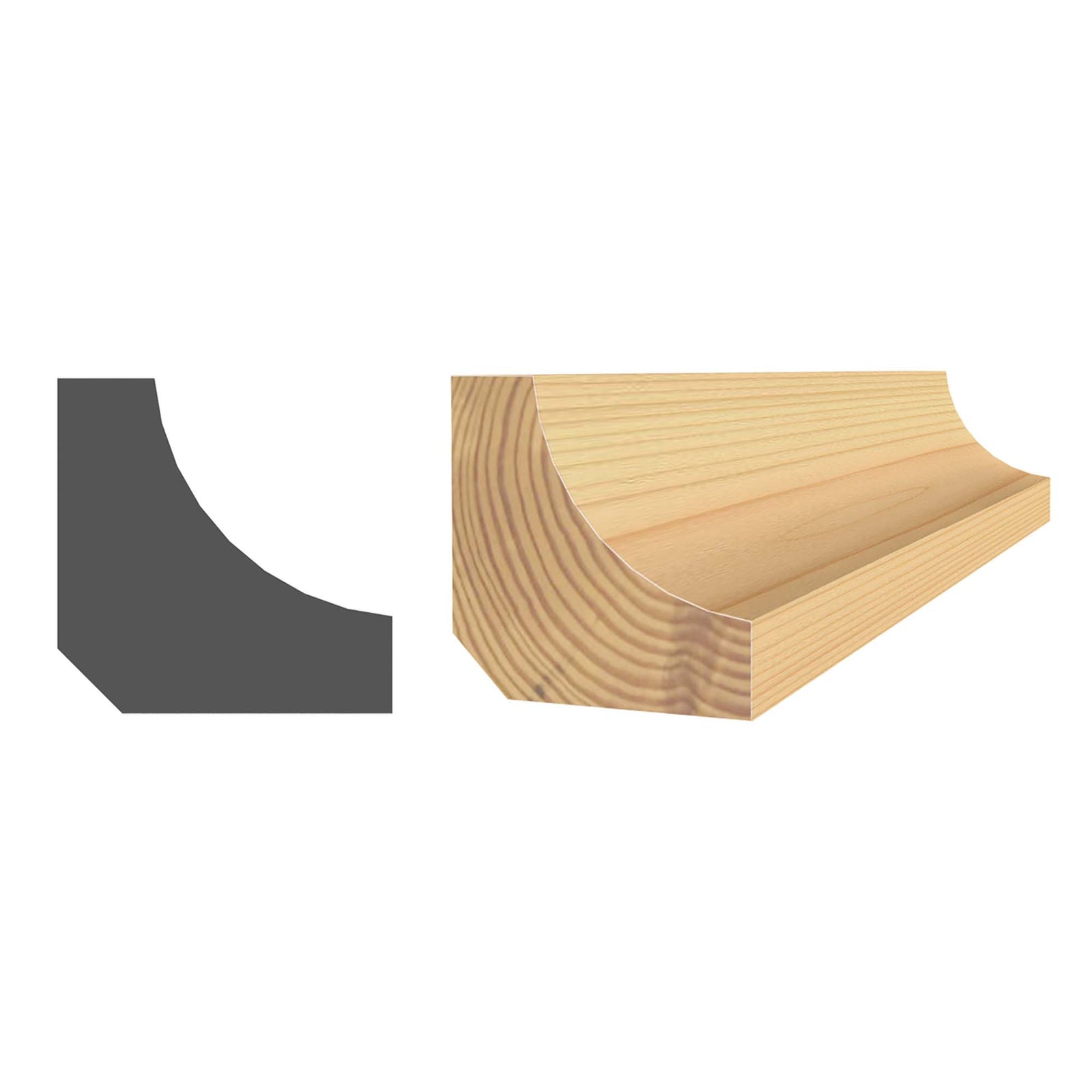 Gorge en pin Sélect 11/16'' x 11/16'' x 8'