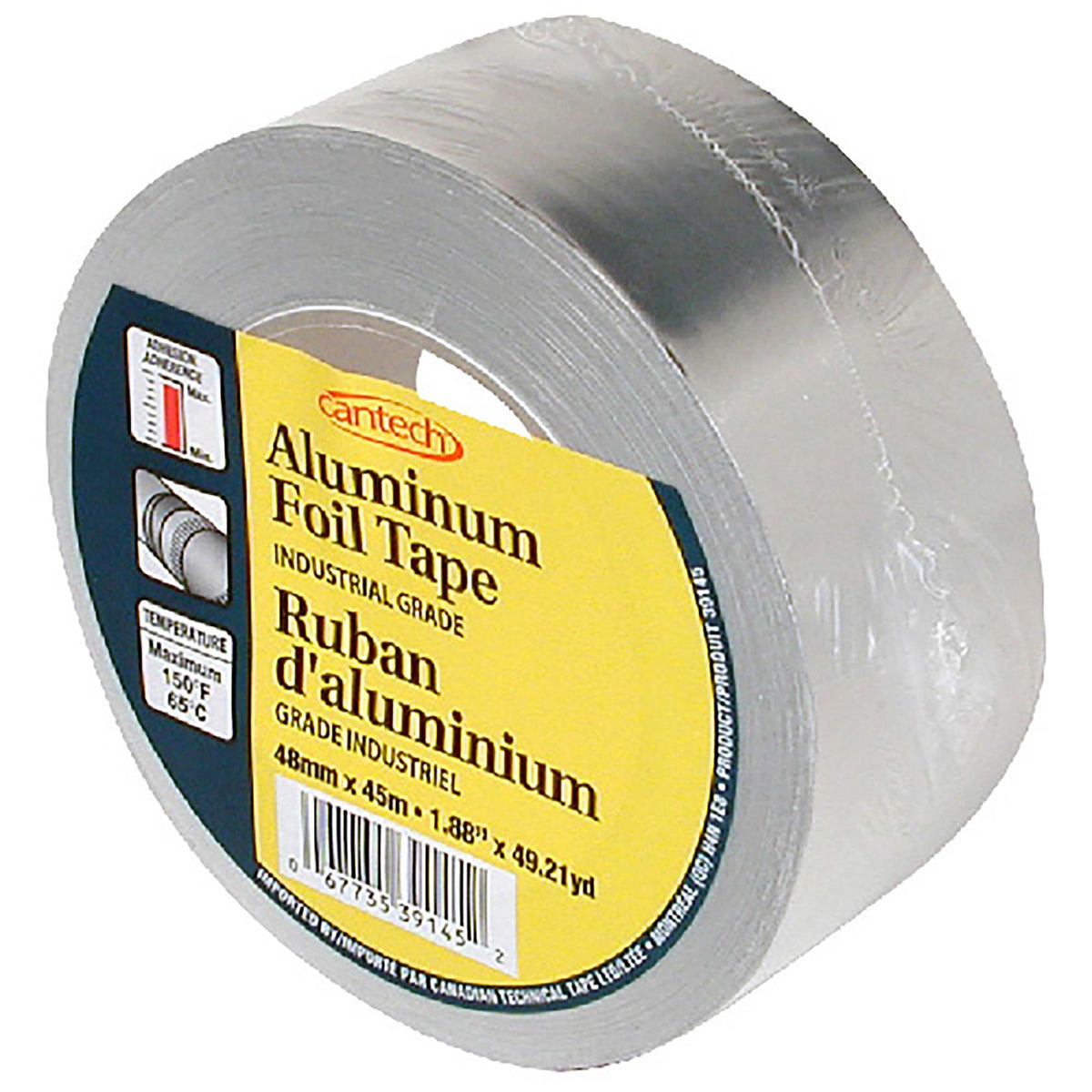 Ruban d&#39;aluminium pour conduits de grade industriel, 48 mm x 45 m