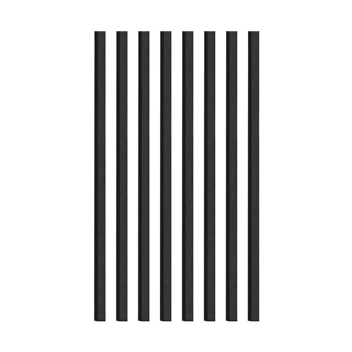 Balustres carrés et noirs Estate, 3/4'' x 26'', emballage de 100 unités
