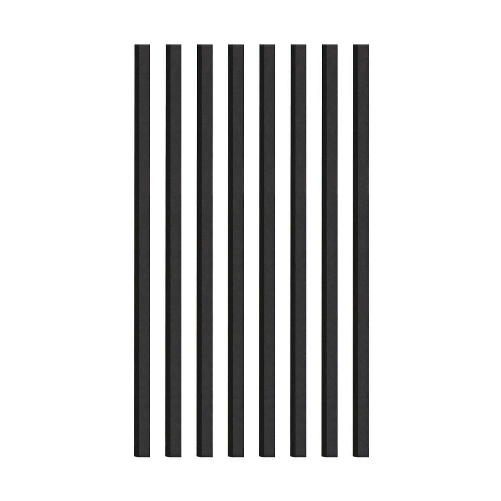 Balustres carrés et noirs Estate, 3/4'' x 26'', emballage de 100 unités