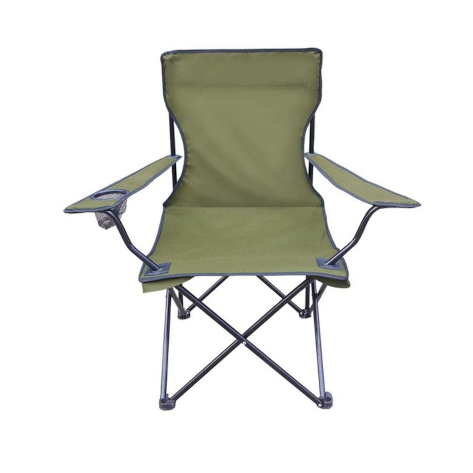 Chaise de camping pliante, vert olive