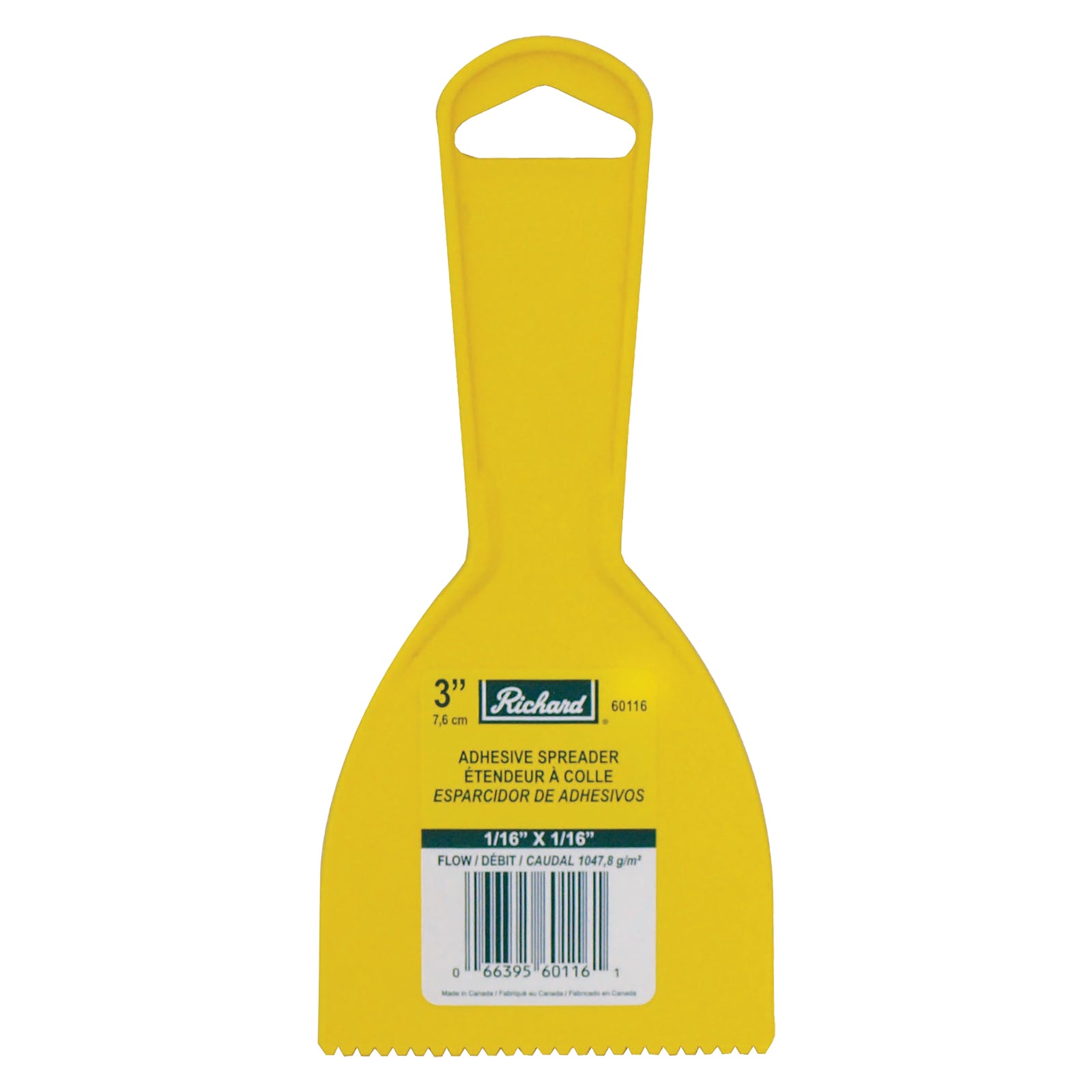 Étendeur en plastique 3'' (7,6 cm) dents ''scie'' (1/16'' x 1/16'')