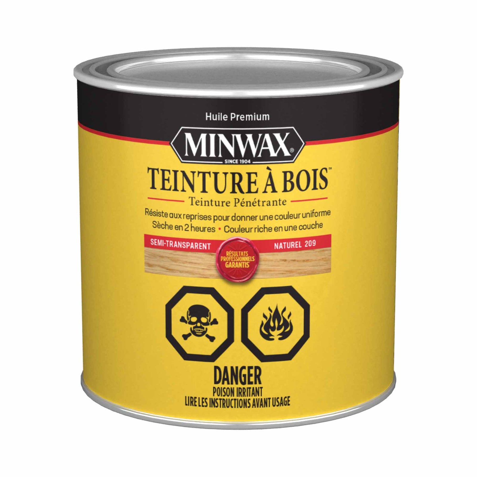 Minwax teinture à bois semi-transparent naturel, 236 ml