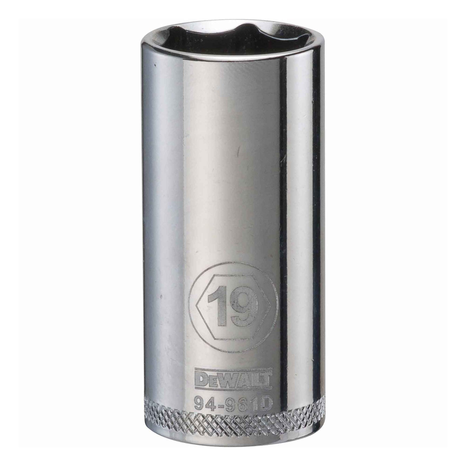 Douille standard profonde à entraînement carré de 3/8" avec 6 pointes, 19 mm