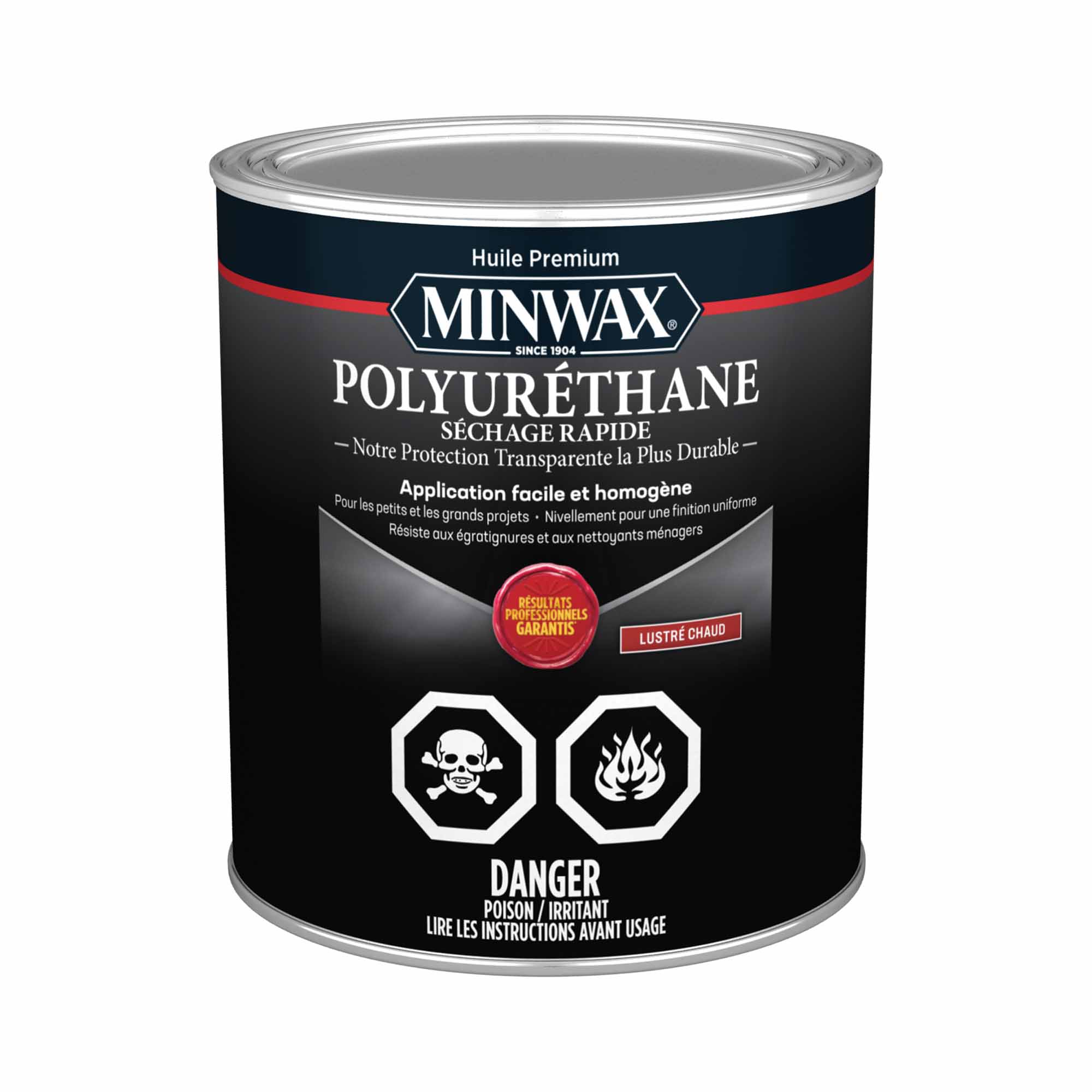 Minwax polyuréthane à séchage super-rapide transparent lustré, 946 ml