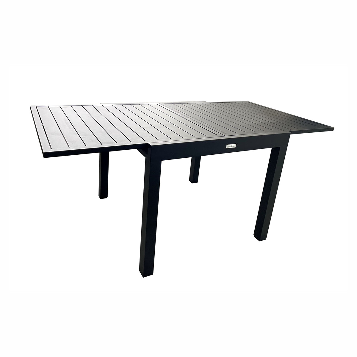Table à manger d'extérieur Southport carré et extensible en aluminium, noir