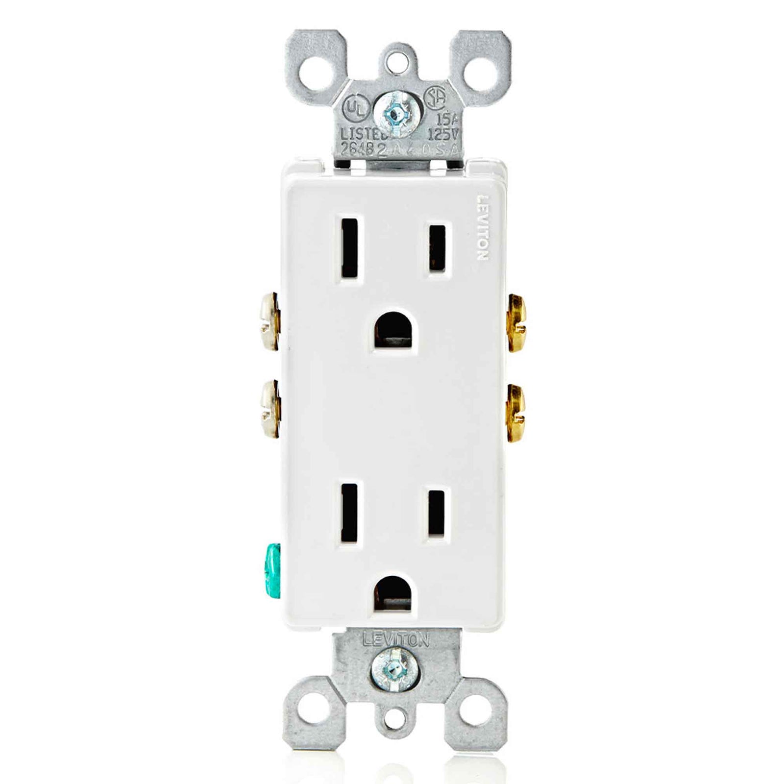 Prise Decora double de 15 A / 125 V, blanc 