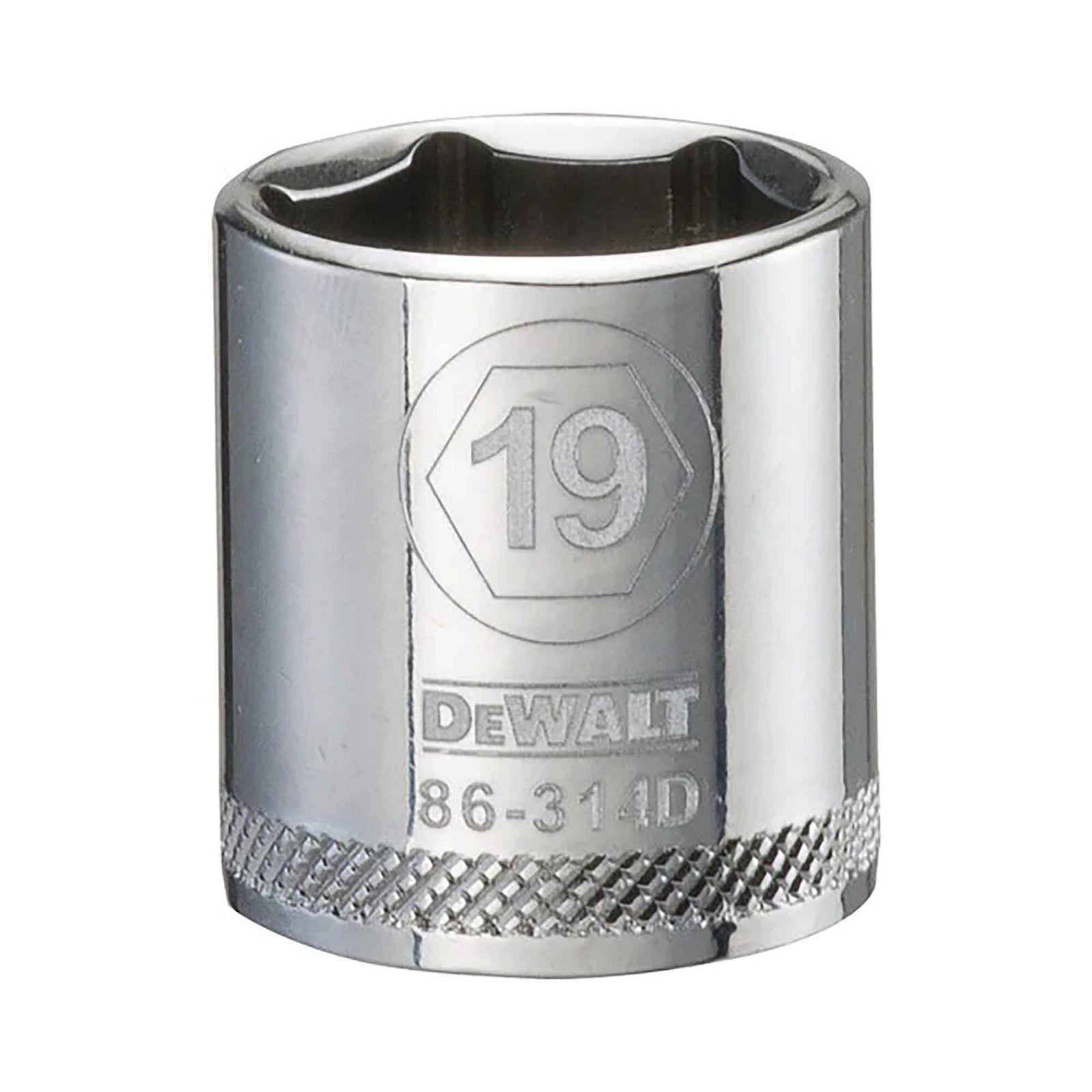 Douille standard profonde à entraînement carré de 3/8" avec 6 pointes, 19mm 