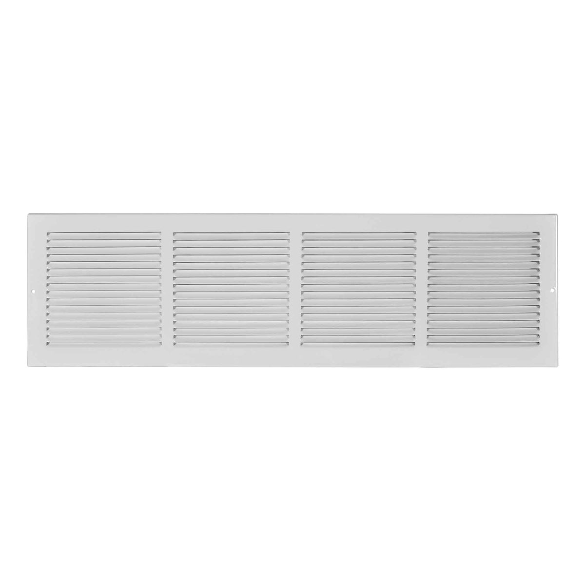 Grille d'aération murale en acier peint en blanc, 30'' x 8''