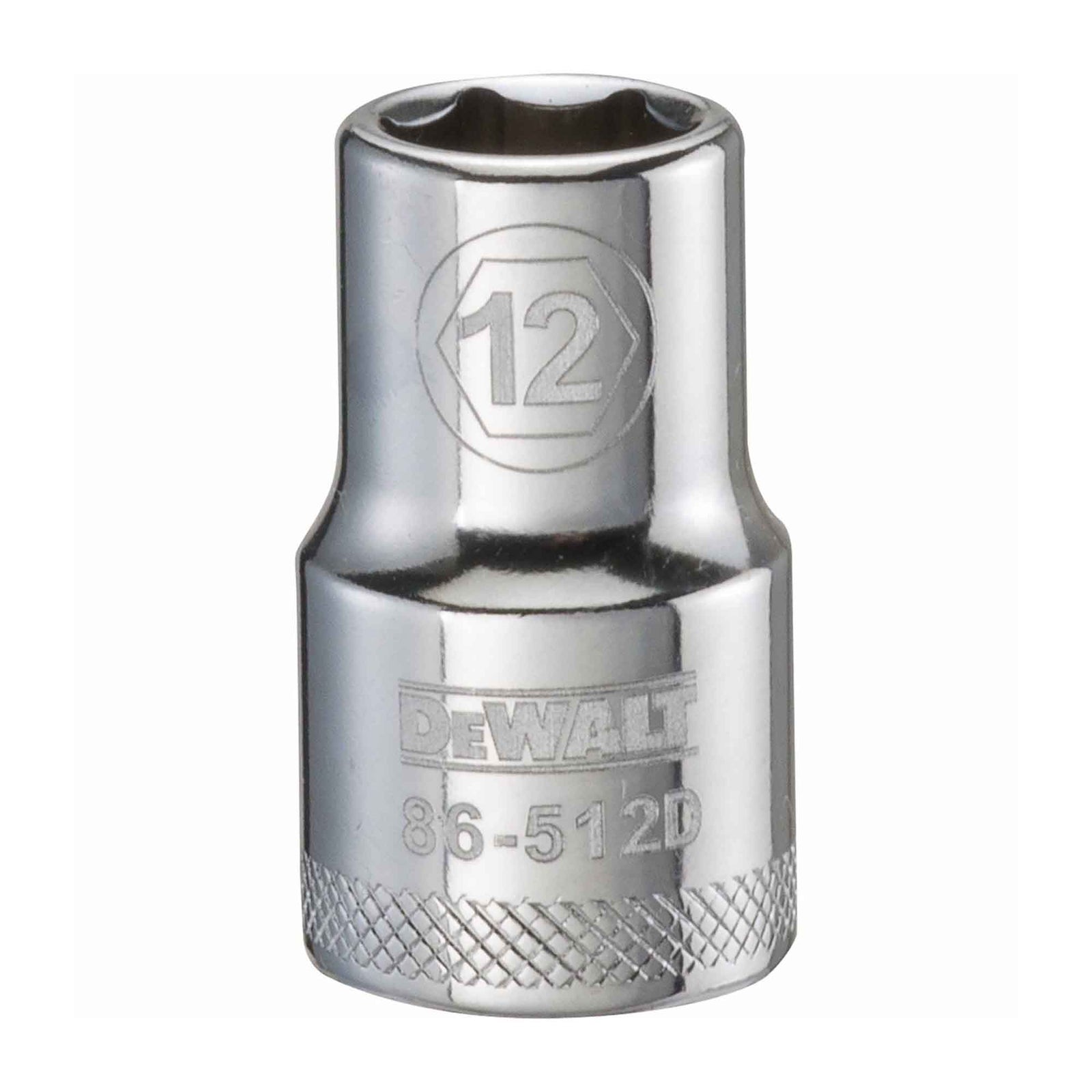 Douille standard courte à entraînement carré de 1/2" avec 6 pointes, 12 mm