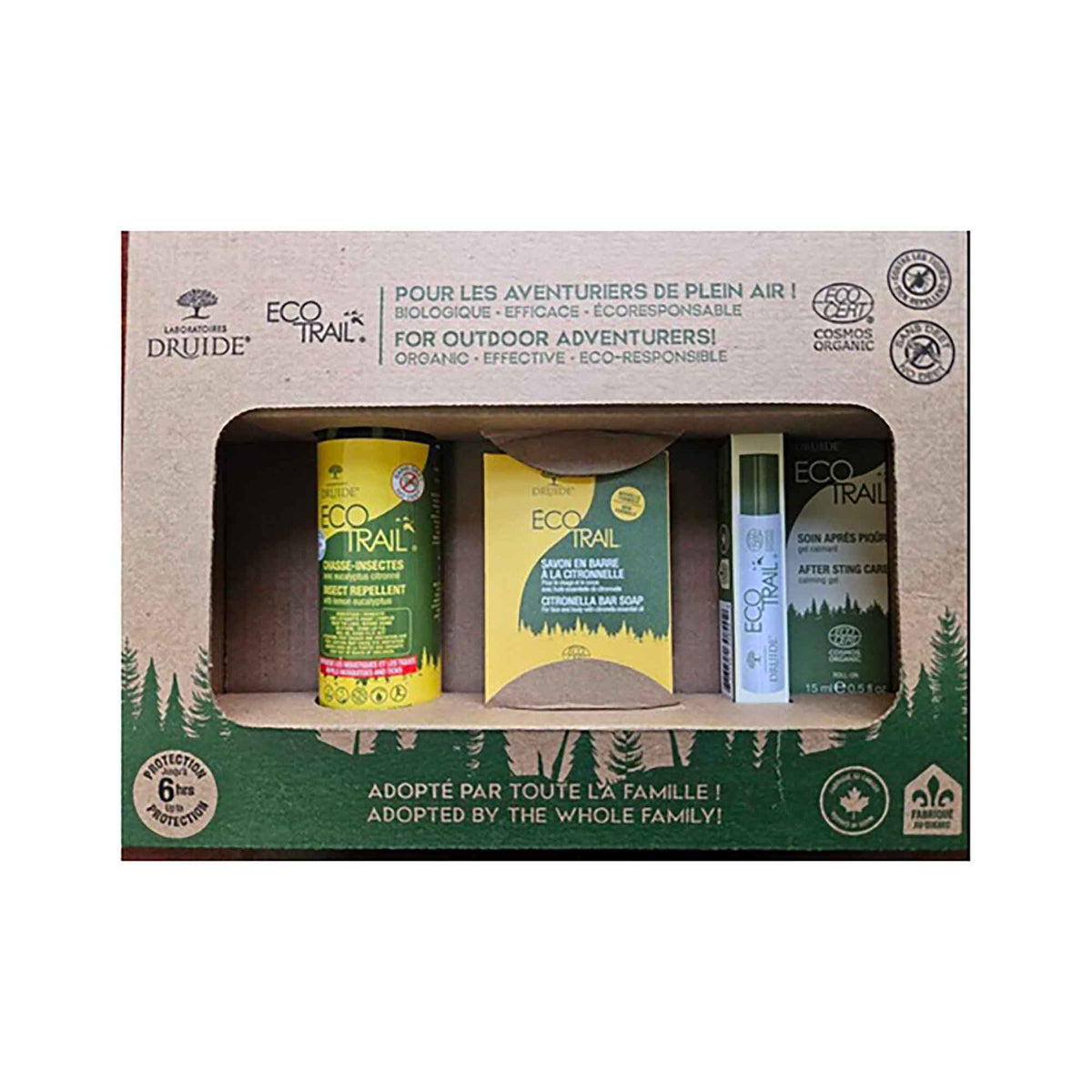 Kit Nature ÉCOTRAIL, savon, chasse-insectes et soin après piqûres