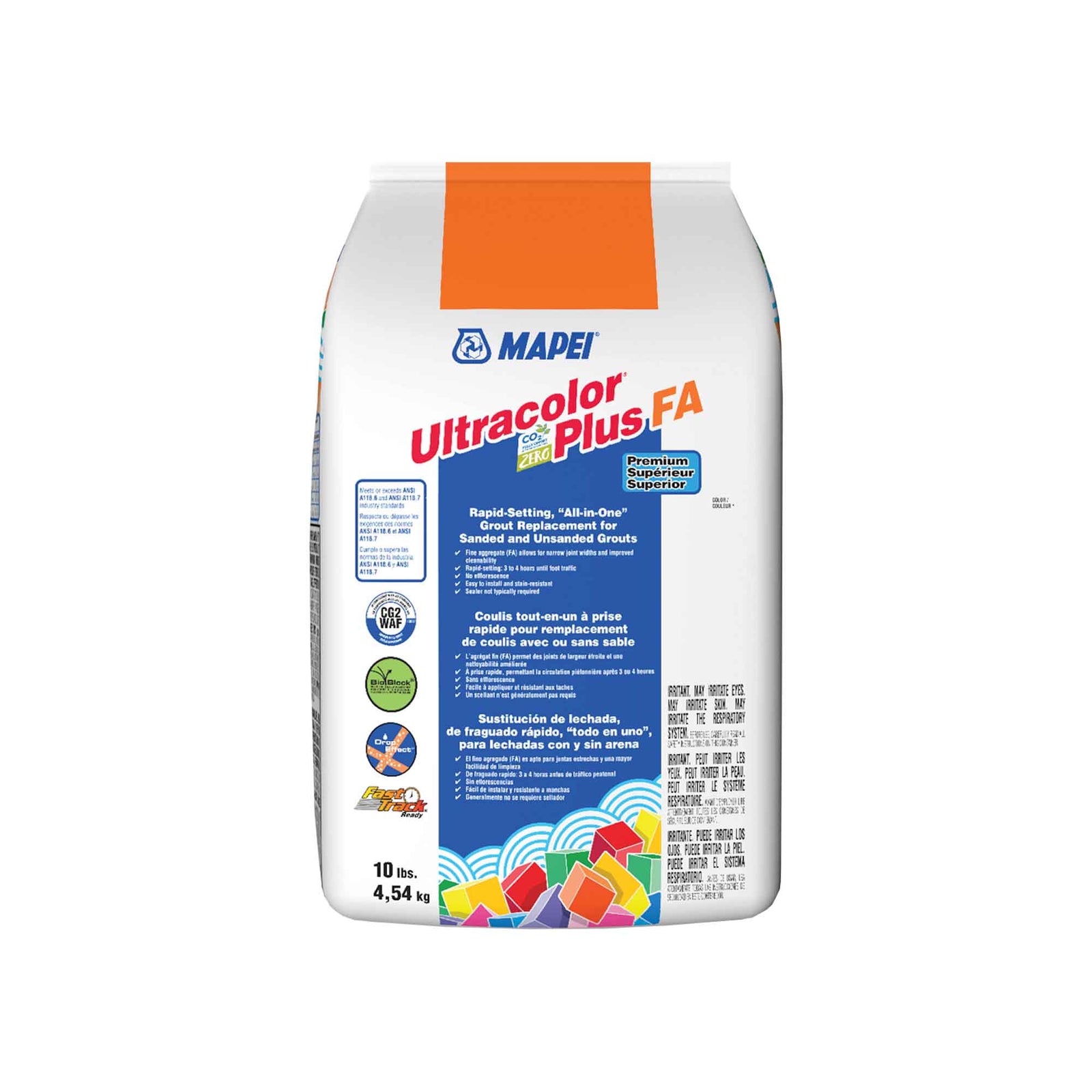 Coulis tout-en-un à prise rapide pour remplacement de coulis avec ou sans sable Ultracolor Plus FA de 10 lb, beige Bahamas #4