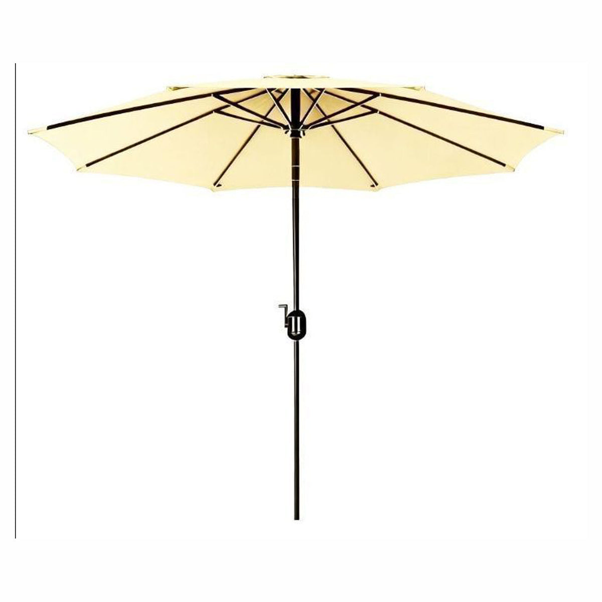 Parasol de marché en aluminium de 9', jaune beurre