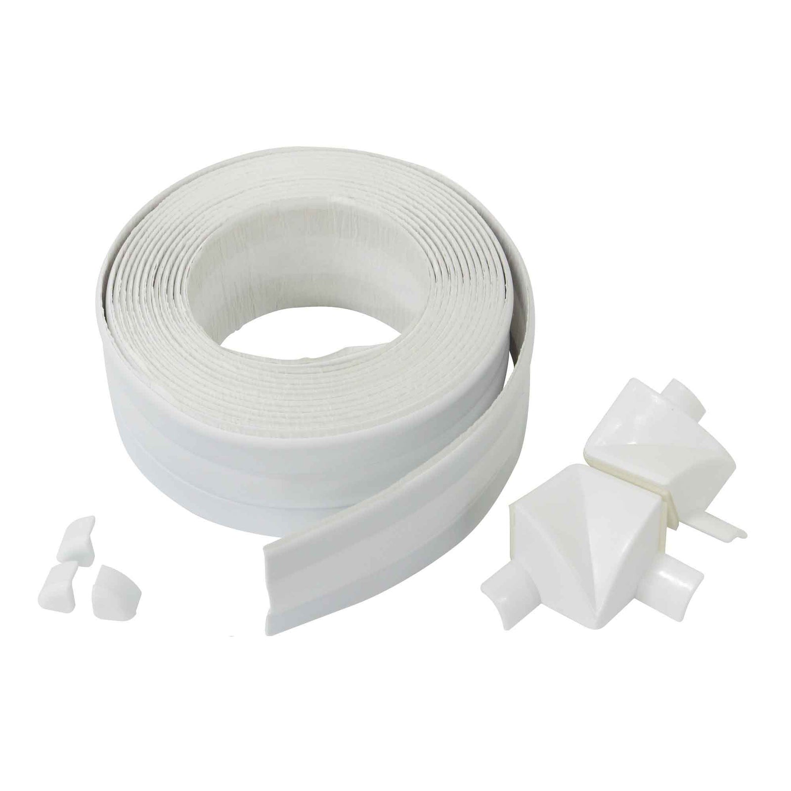 Scellant adhésif blanc à l'épreuve de l'eau pour contour de baignoire, 1-1/2" x 11'