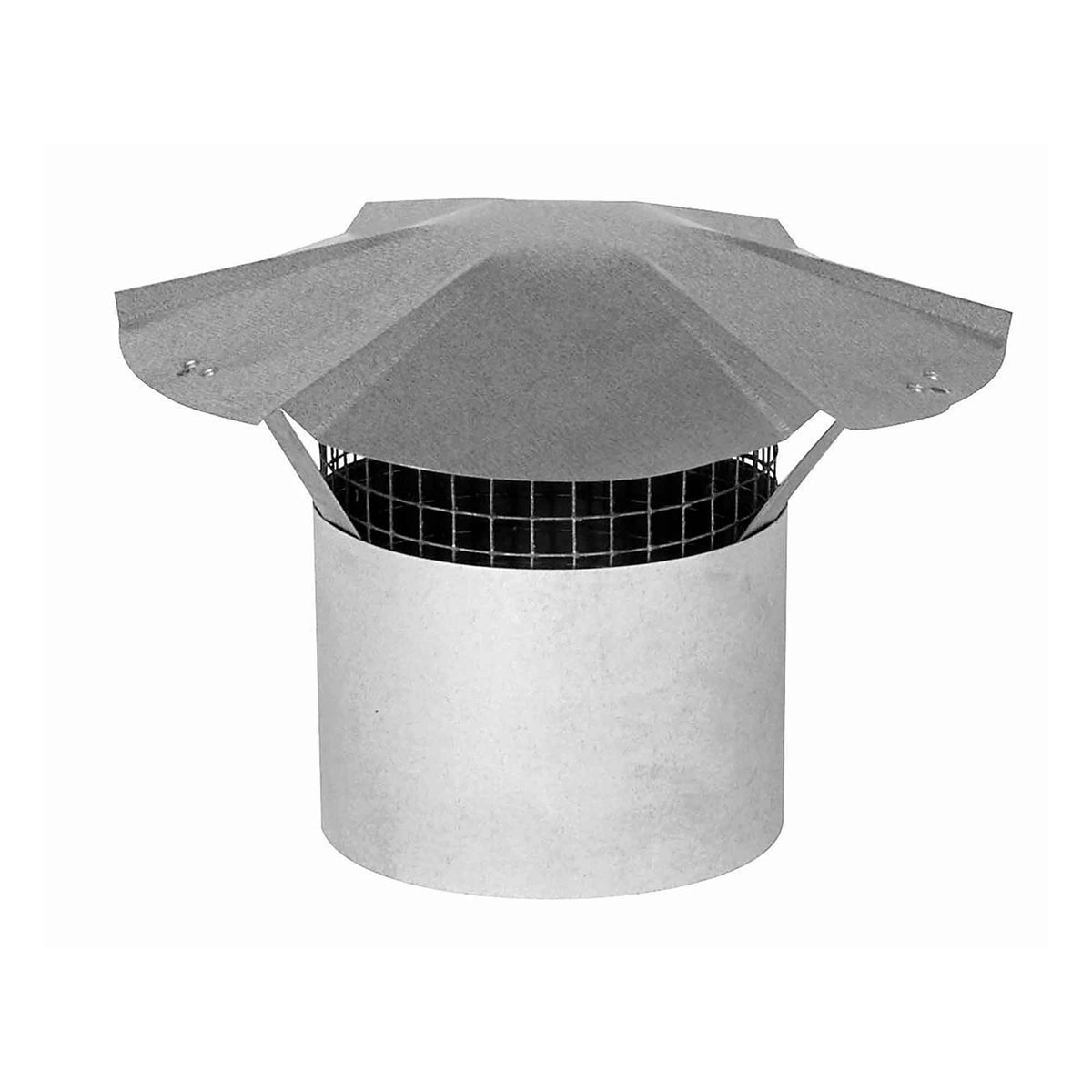 Chapeau de protection pour cheminée de ventilation en acier galvanisé avec pare-étincelles, 8&quot;