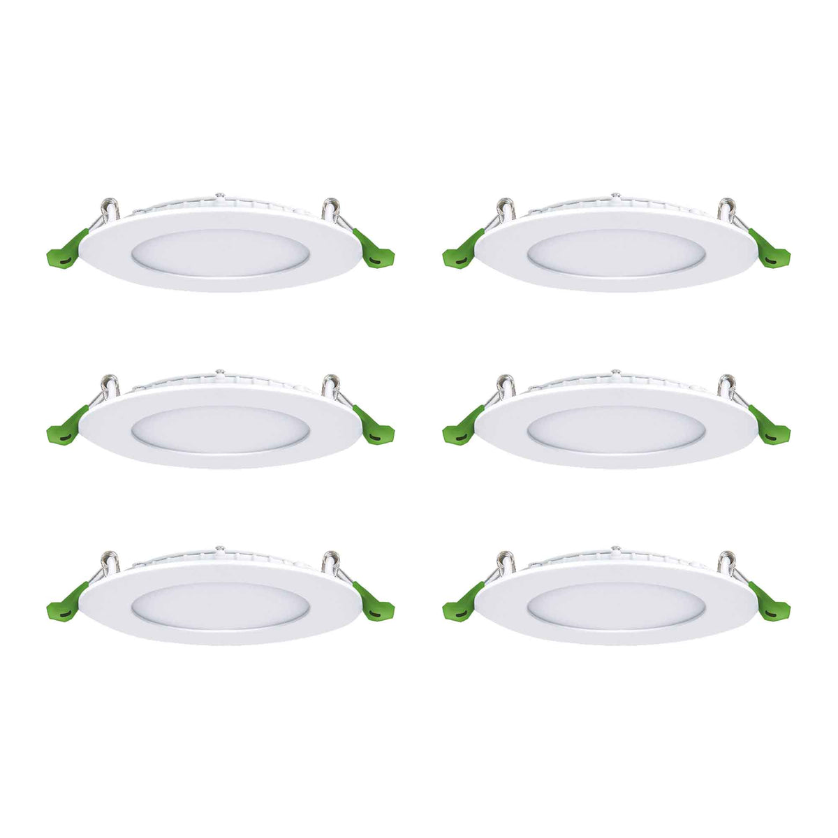 Encastré ultra-mince blanc de 4" à 3 000K, 6 unités