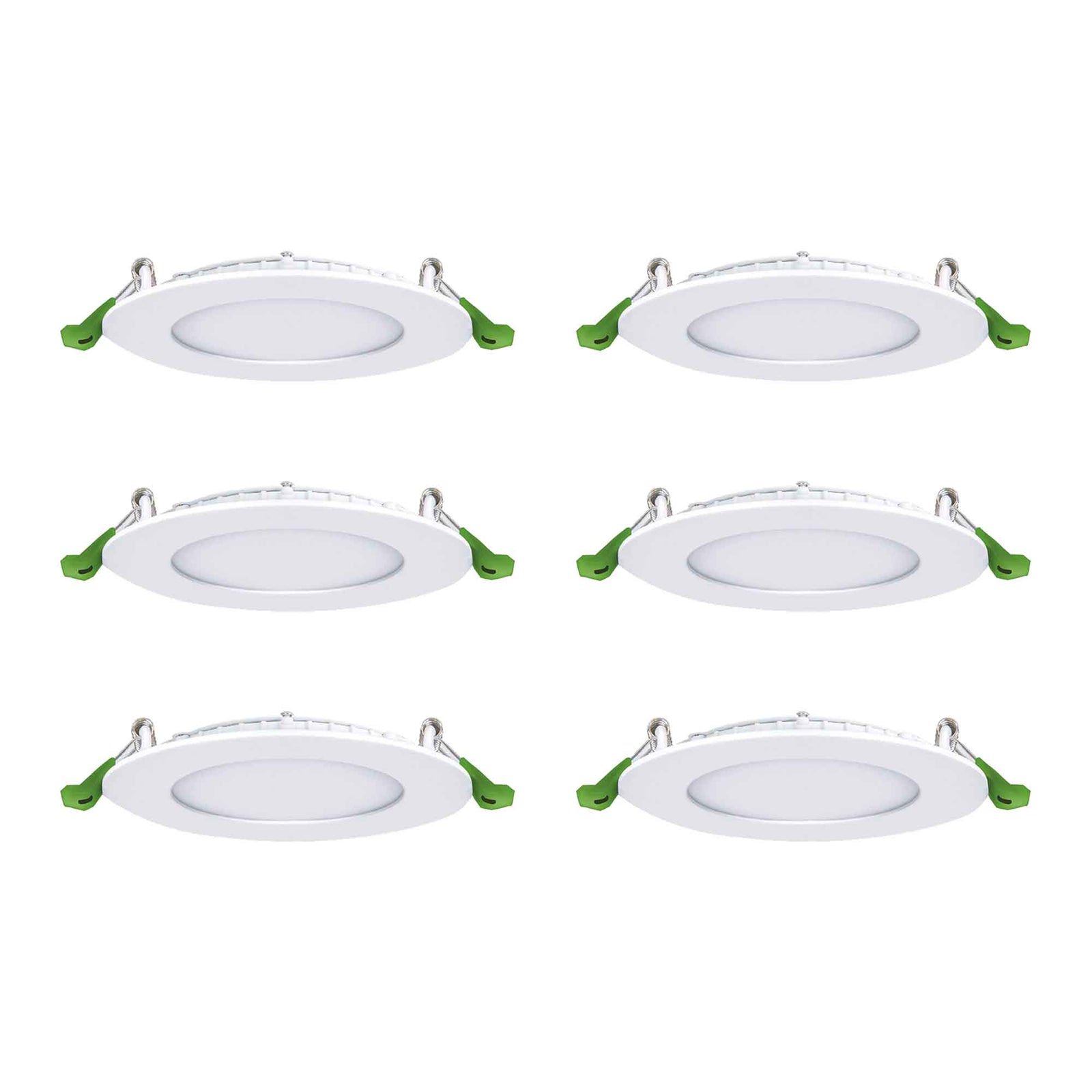 Encastré ultra-mince blanc de 4" à 3 000K, 6 unités